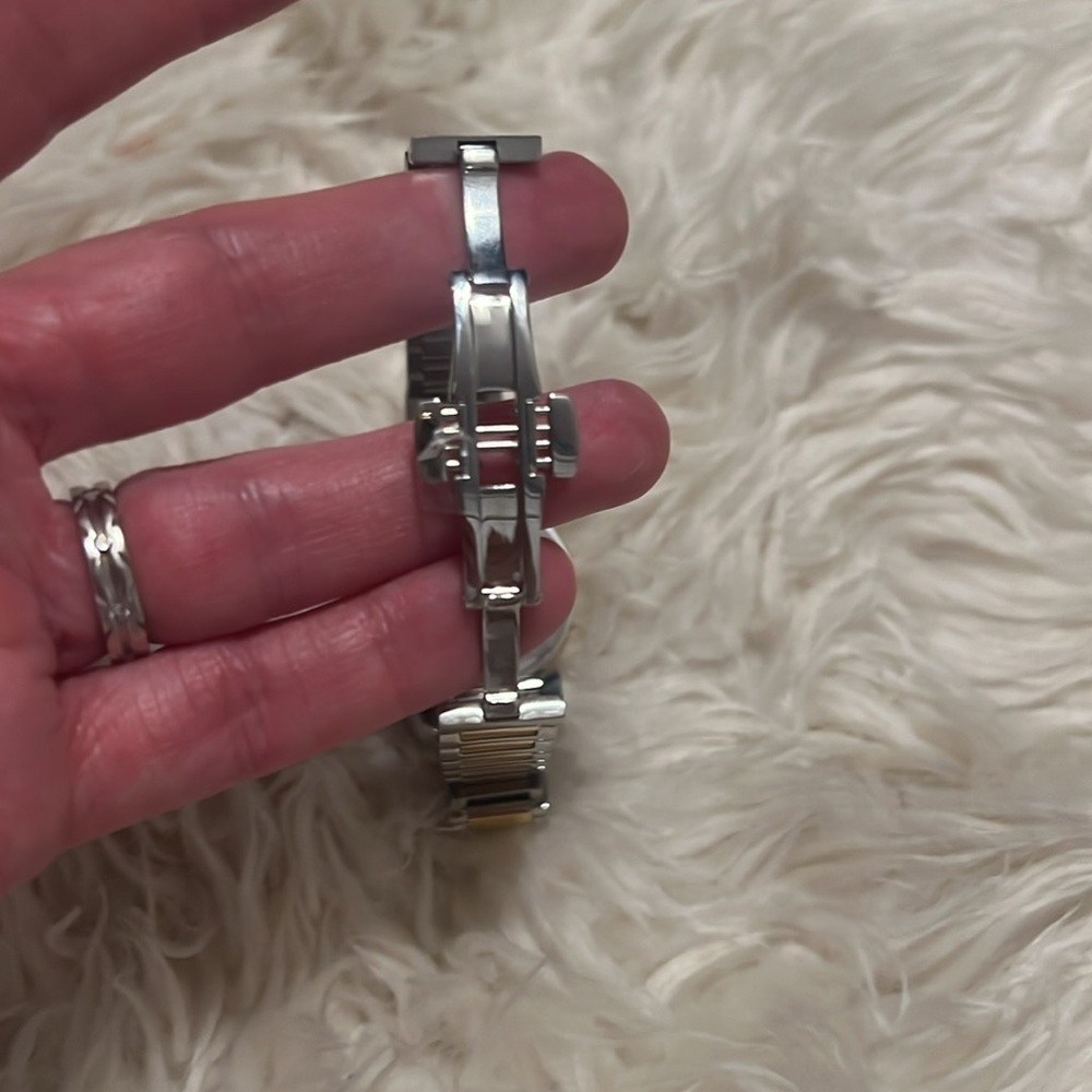 Salvatore Ferragamo Two-Tone Gold and Silver Women's Bracelet Watch - Gold Dial - Picture 10 of 15